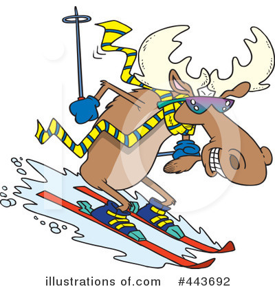 Skiing Clipart #443692 by toonaday