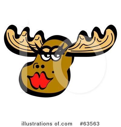 Royalty-Free (RF) Moose Clipart Illustration by Andy Nortnik - Stock Sample #63563