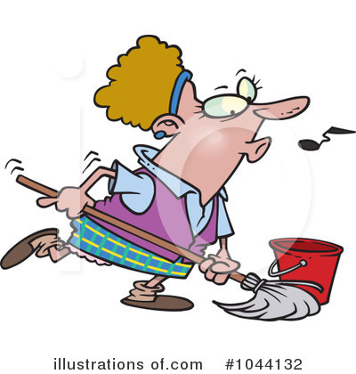 Royalty-Free (RF) Mopping Clipart Illustration by toonaday - Stock Sample #1044132