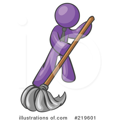Royalty-Free (RF) Mopping Clipart Illustration by Leo Blanchette - Stock Sample #219601