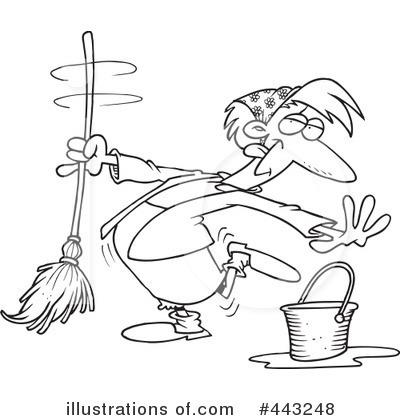 Royalty-Free (RF) Mopping Clipart Illustration by toonaday - Stock Sample #443248