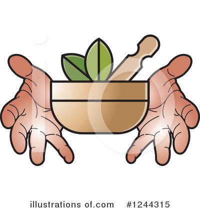 Royalty-Free (RF) Mortar And Pestle Clipart Illustration by Lal Perera - Stock Sample #1244315