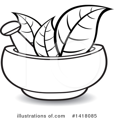 Royalty-Free (RF) Mortar And Pestle Clipart Illustration by Lal Perera - Stock Sample #1418085