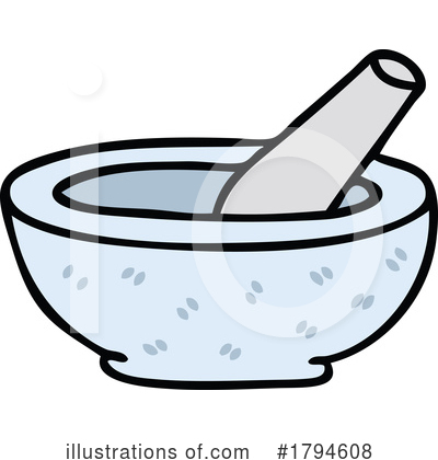 Royalty-Free (RF) Mortar And Pestle Clipart Illustration by lineartestpilot - Stock Sample #1794608