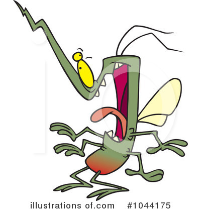 Royalty-Free (RF) Mosquito Clipart Illustration by toonaday - Stock Sample #1044175