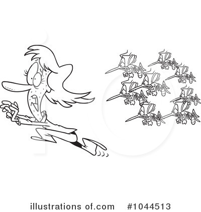Royalty-Free (RF) Mosquito Clipart Illustration by toonaday - Stock Sample #1044513