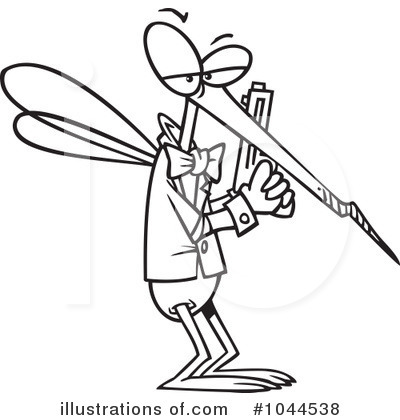 Royalty-Free (RF) Mosquito Clipart Illustration by toonaday - Stock Sample #1044538