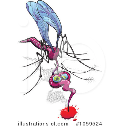 Royalty-Free (RF) Mosquito Clipart Illustration by Zooco - Stock Sample #1059524