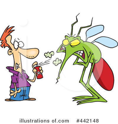 Royalty-Free (RF) Mosquito Clipart Illustration by toonaday - Stock Sample #442148