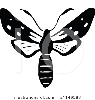 Royalty-Free (RF) Moth Clipart Illustration by Prawny Vintage - Stock Sample #1149583