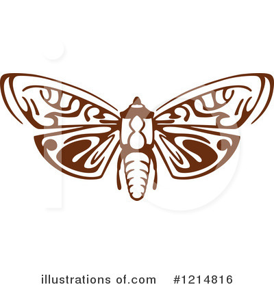 Royalty-Free (RF) Moth Clipart Illustration by Vector Tradition SM - Stock Sample #1214816