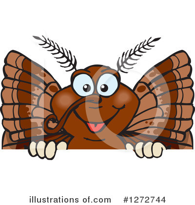 Royalty-Free (RF) Moth Clipart Illustration by Dennis Holmes Designs - Stock Sample #1272744