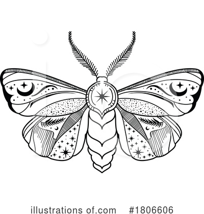 Moths Clipart #1806606 by Vector Tradition SM