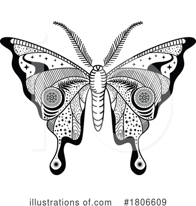 Royalty-Free (RF) Moth Clipart Illustration by Vector Tradition SM - Stock Sample #1806609