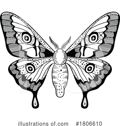 Royalty-Free (RF) Moth Clipart Illustration by Vector Tradition SM - Stock Sample #1806610