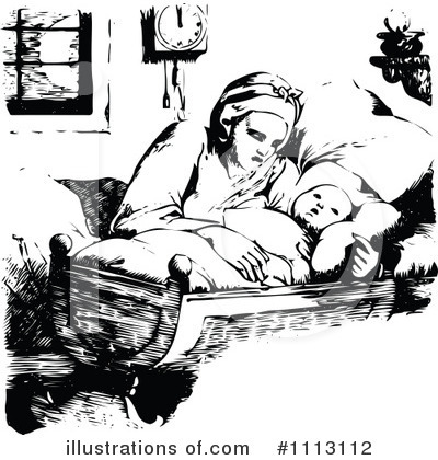 Royalty-Free (RF) Mother Clipart Illustration by Prawny Vintage - Stock Sample #1113112