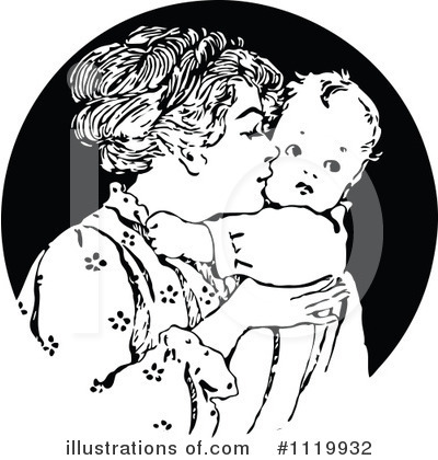 Royalty-Free (RF) Mother Clipart Illustration by Prawny Vintage - Stock Sample #1119932