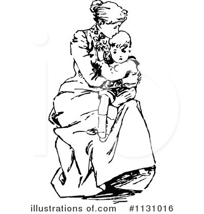 Royalty-Free (RF) Mother Clipart Illustration by Prawny Vintage - Stock Sample #1131016