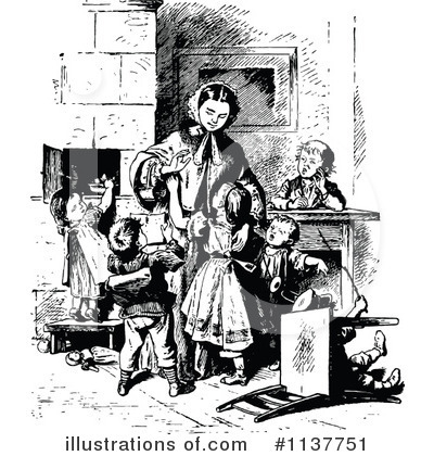 Royalty-Free (RF) Mother Clipart Illustration by Prawny Vintage - Stock Sample #1137751