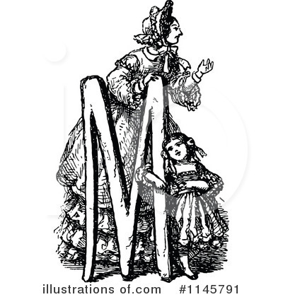 Royalty-Free (RF) Mother Clipart Illustration by Prawny Vintage - Stock Sample #1145791
