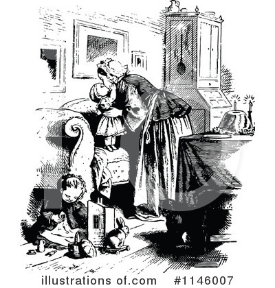 Royalty-Free (RF) Mother Clipart Illustration by Prawny Vintage - Stock Sample #1146007