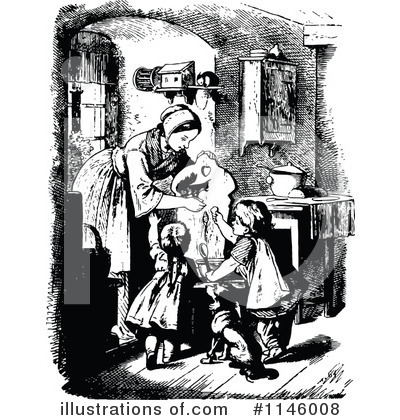 Royalty-Free (RF) Mother Clipart Illustration by Prawny Vintage - Stock Sample #1146008