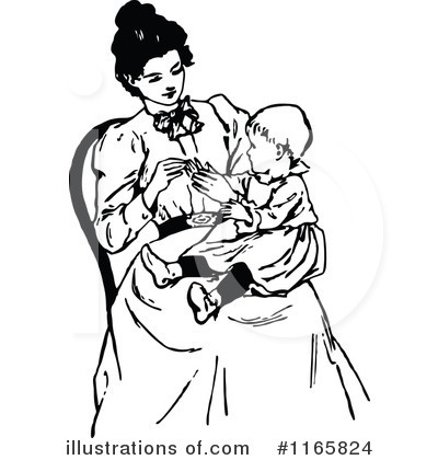 Royalty-Free (RF) Mother Clipart Illustration by Prawny Vintage - Stock Sample #1165824