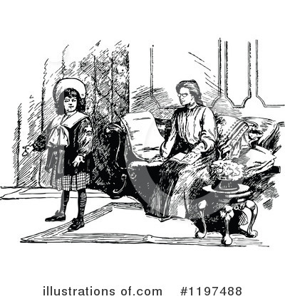 Royalty-Free (RF) Mother Clipart Illustration by Prawny Vintage - Stock Sample #1197488