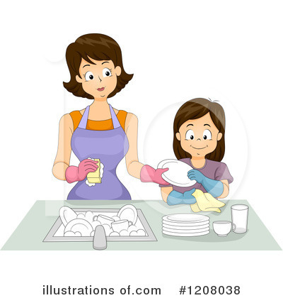 Washing Dishes Clipart #1208038 by BNP Design Studio