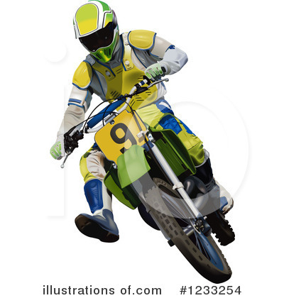 Royalty-Free (RF) Motocross Clipart Illustration by dero - Stock Sample #1233254