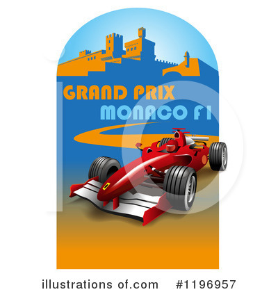 Race Car Clipart #1196957 by Eugene