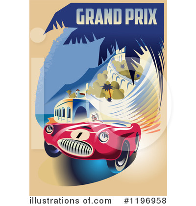 Royalty-Free (RF) Motor Sports Clipart Illustration by Eugene - Stock Sample #1196958