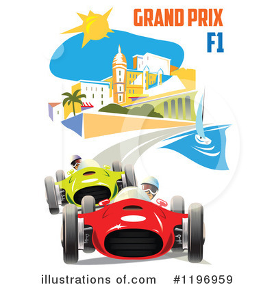 Race Car Clipart #1196959 by Eugene
