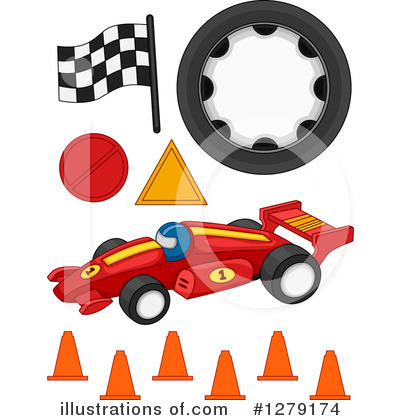 Race Car Clipart #1279174 by BNP Design Studio