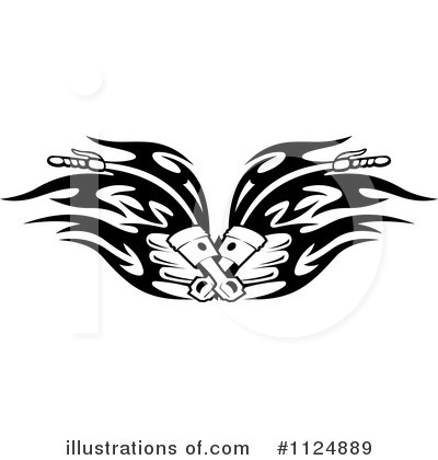 Royalty-Free (RF) Motorcycle Clipart Illustration by Vector Tradition SM - Stock Sample #1124889