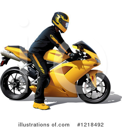 Royalty-Free (RF) Motorcycle Clipart Illustration by dero - Stock Sample #1218492