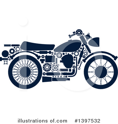 Royalty-Free (RF) Motorcycle Clipart Illustration by Vector Tradition SM - Stock Sample #1397532