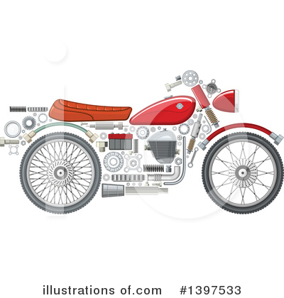 Royalty-Free (RF) Motorcycle Clipart Illustration by Vector Tradition SM - Stock Sample #1397533