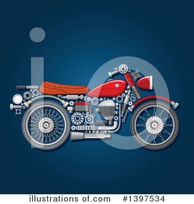 Royalty-Free (RF) Motorcycle Clipart Illustration by Vector Tradition SM - Stock Sample #1397534