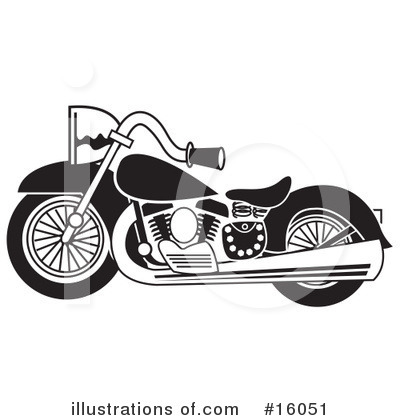 Royalty-Free (RF) Motorcycle Clipart Illustration by Andy Nortnik - Stock Sample #16051