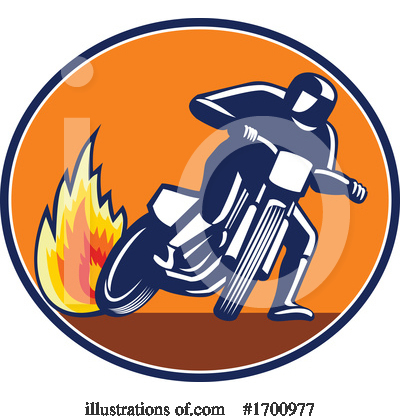 Royalty-Free (RF) Motorcycle Clipart Illustration by patrimonio - Stock Sample #1700977