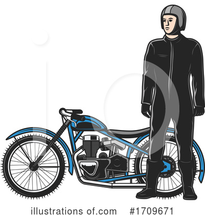 Royalty-Free (RF) Motorcycle Clipart Illustration by Vector Tradition SM - Stock Sample #1709671