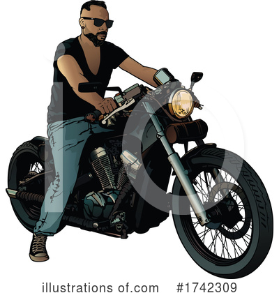 Royalty-Free (RF) Motorcycle Clipart Illustration by dero - Stock Sample #1742309