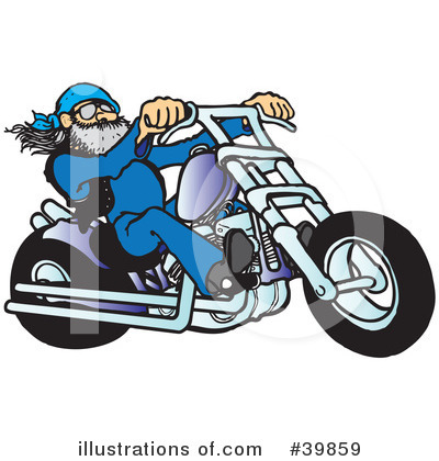 Royalty-Free (RF) Motorcycle Clipart Illustration by Snowy - Stock Sample #39859