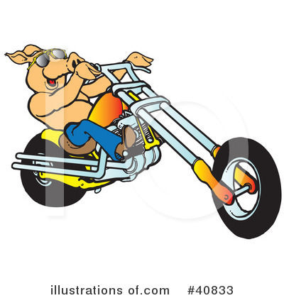 Royalty-Free (RF) Motorcycle Clipart Illustration by Snowy - Stock Sample #40833