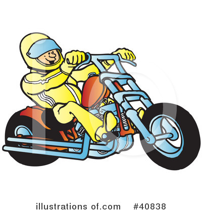 Royalty-Free (RF) Motorcycle Clipart Illustration by Snowy - Stock Sample #40838