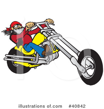 Royalty-Free (RF) Motorcycle Clipart Illustration by Snowy - Stock Sample #40842