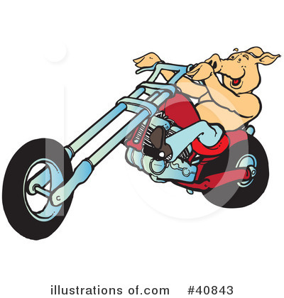 Royalty-Free (RF) Motorcycle Clipart Illustration by Snowy - Stock Sample #40843