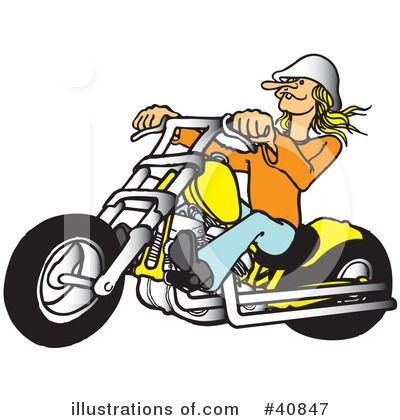 Royalty-Free (RF) Motorcycle Clipart Illustration by Snowy - Stock Sample #40847