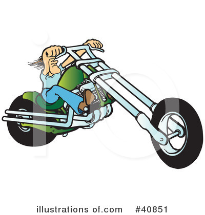Royalty-Free (RF) Motorcycle Clipart Illustration by Snowy - Stock Sample #40851
